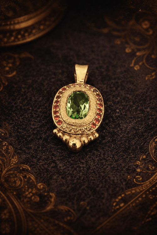 Merilani mint Tsavorite garnet pendant - Zack B Designs